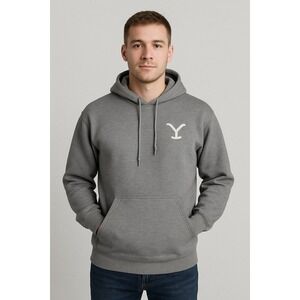 NWOT Yellowstone Dutton Ranch For The Brand Hoodie Gray Medium Menswear Pullover